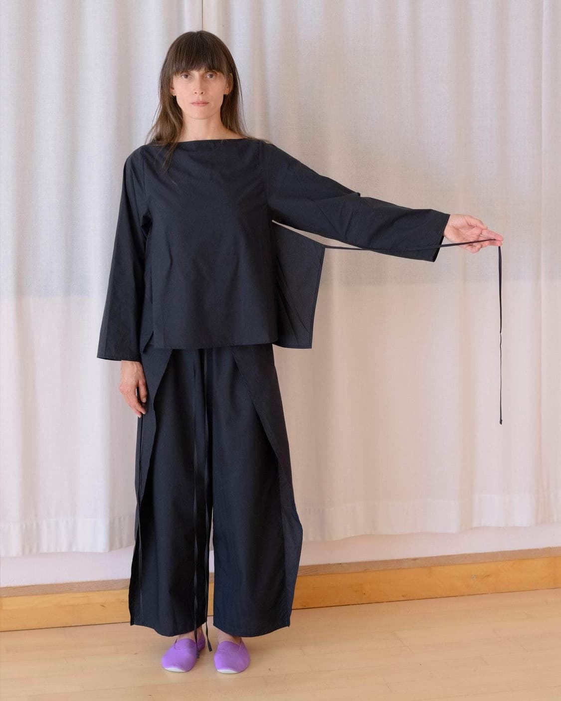 [XS,S,M]베이스레인지 Decti 셔츠/블랙 상품이미지4