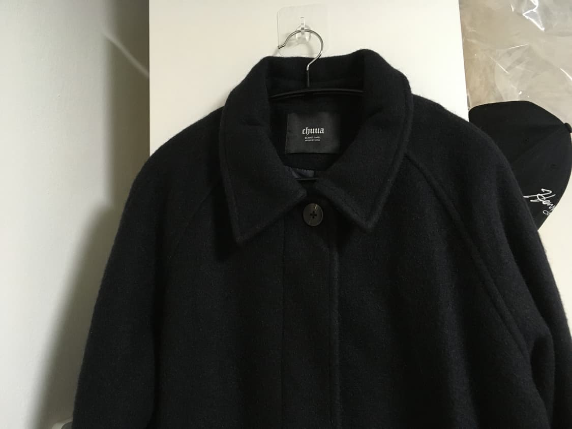 블랙네이비 롱코트 상품이미지8