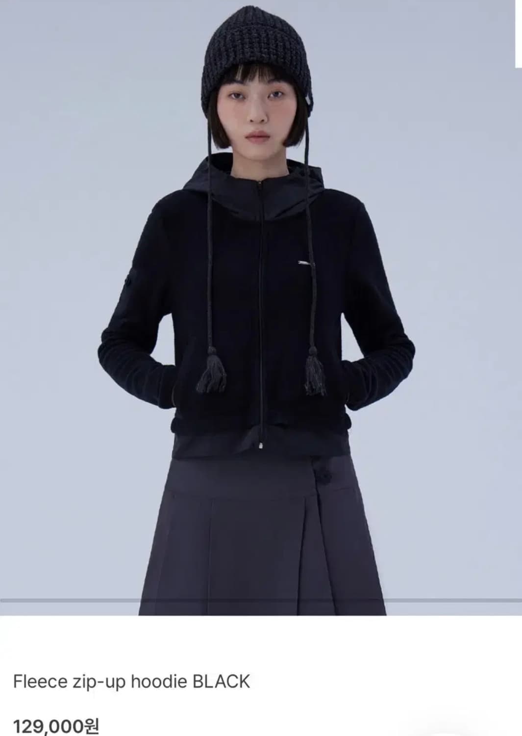 미세키서울 후리스 집업 후디 상품이미지1