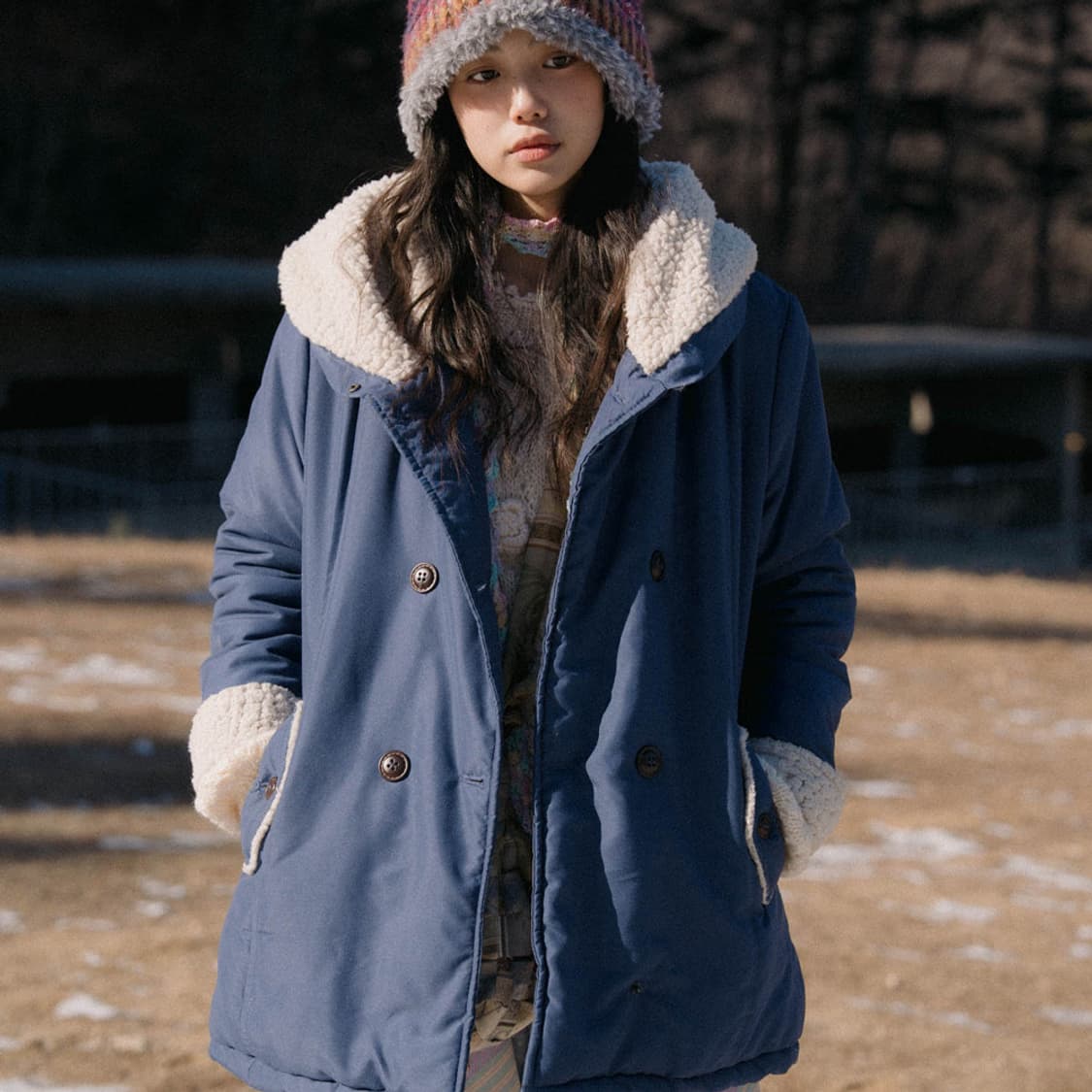 양떼 언덕 코발트 파카 상품이미지1