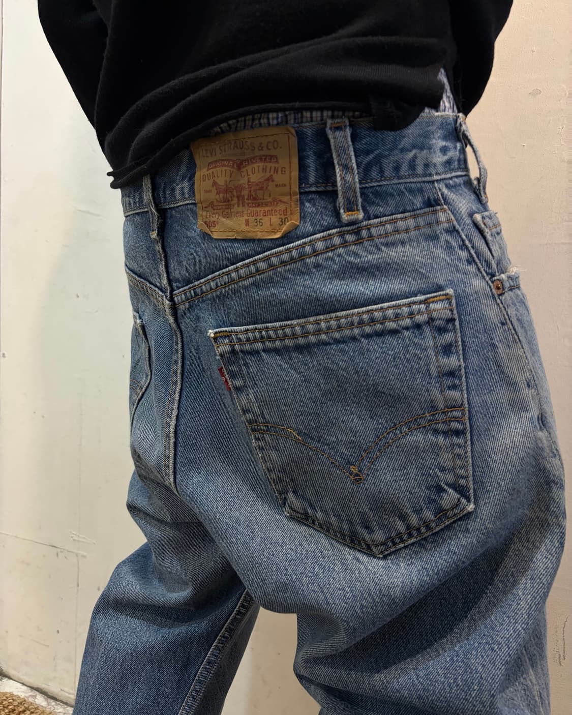 90s🇺🇸 LEVIS 505 U.S.A washing denim je 상품이미지5