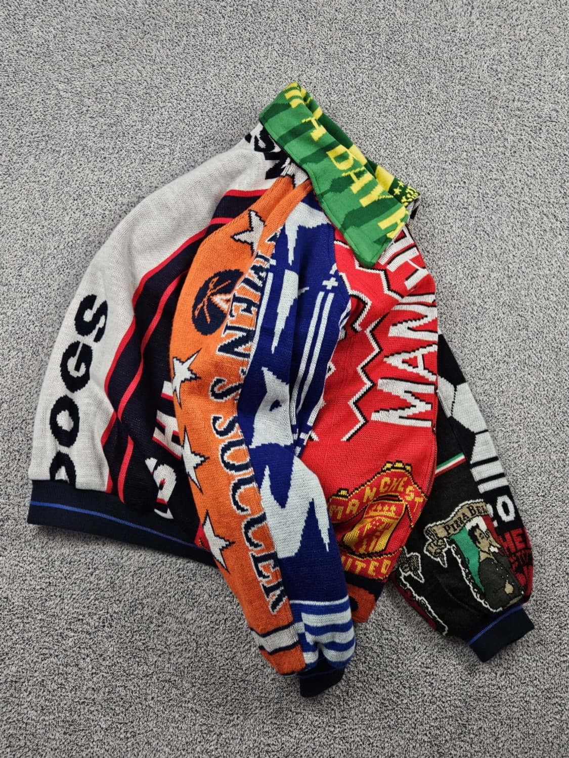 리메이크 풋볼 머플러 니트집업 자켓 ( XL ) / 9969 상품이미지3