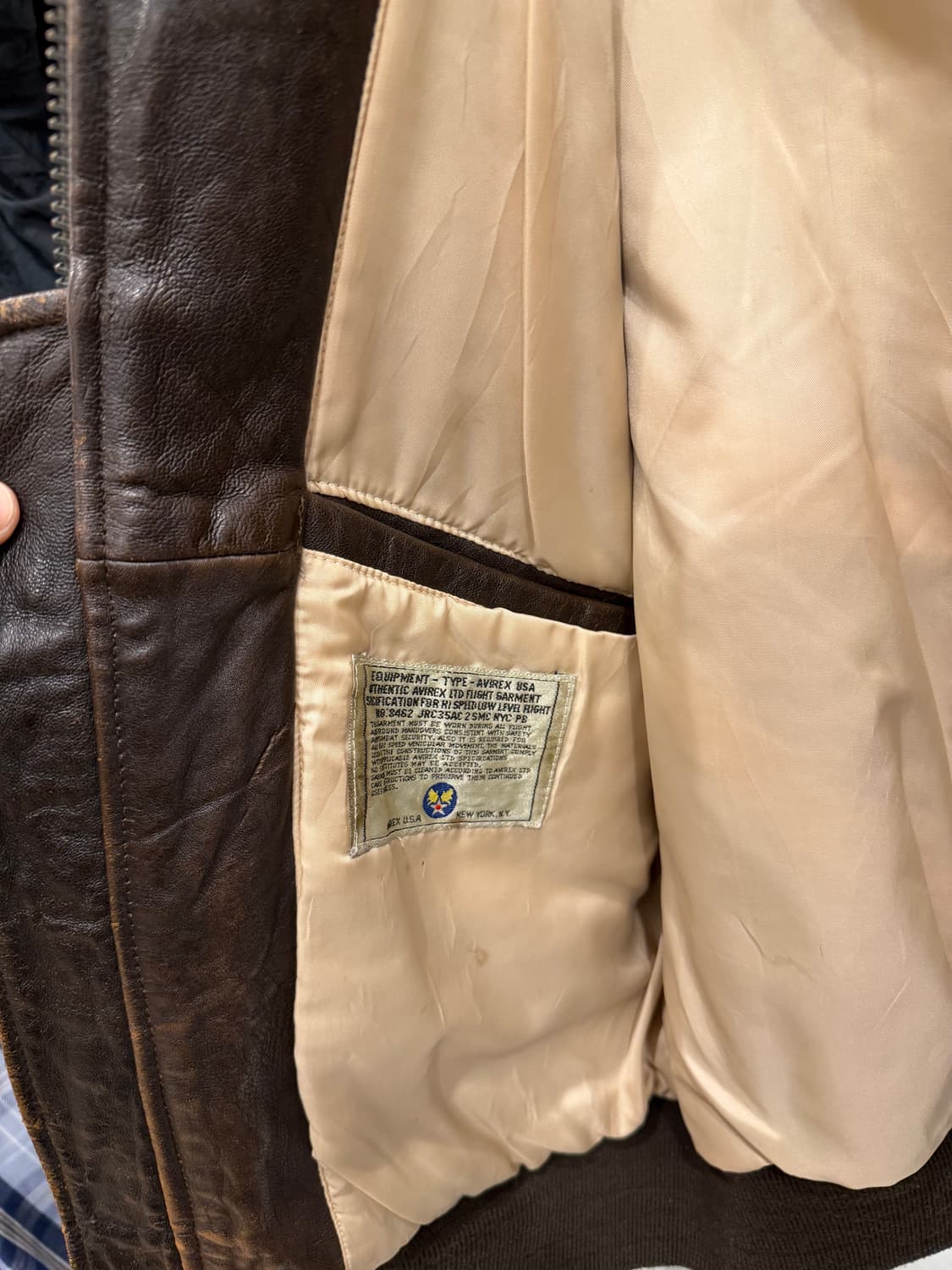 Avirex 아비렉스 미해군 G-1 레더 자켓 상품이미지4