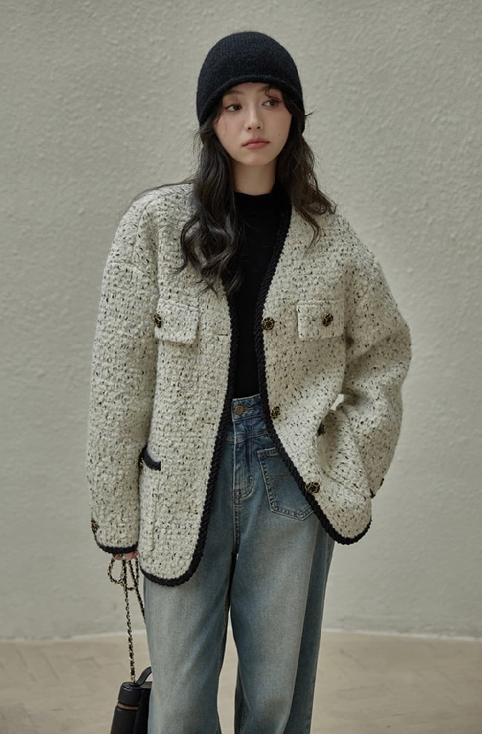 Le sens 르썽스 흑점 루즈핏 울 자켓 상품이미지1