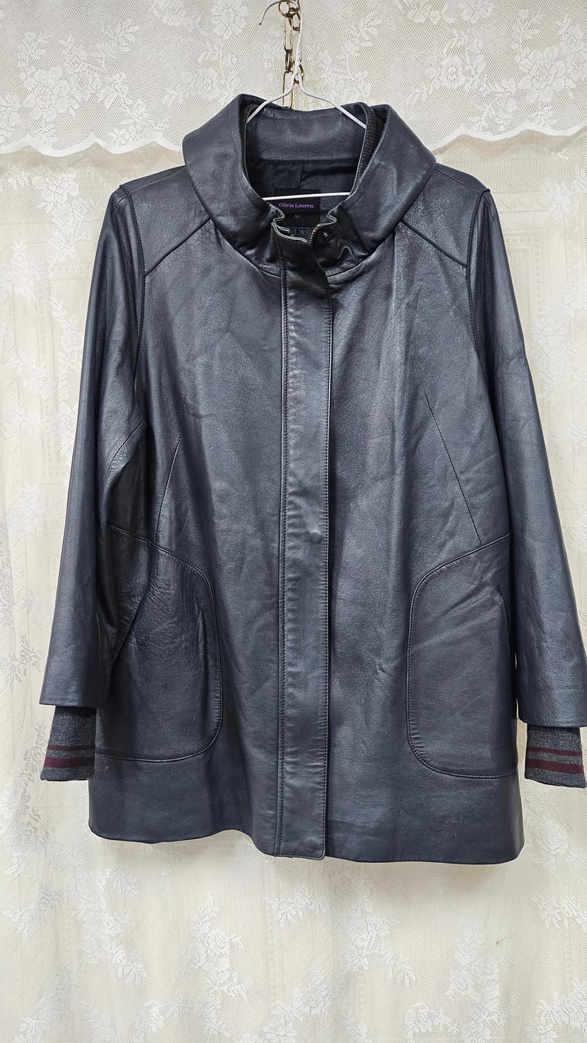 그레이 여성 양가죽 자켓  상품이미지2