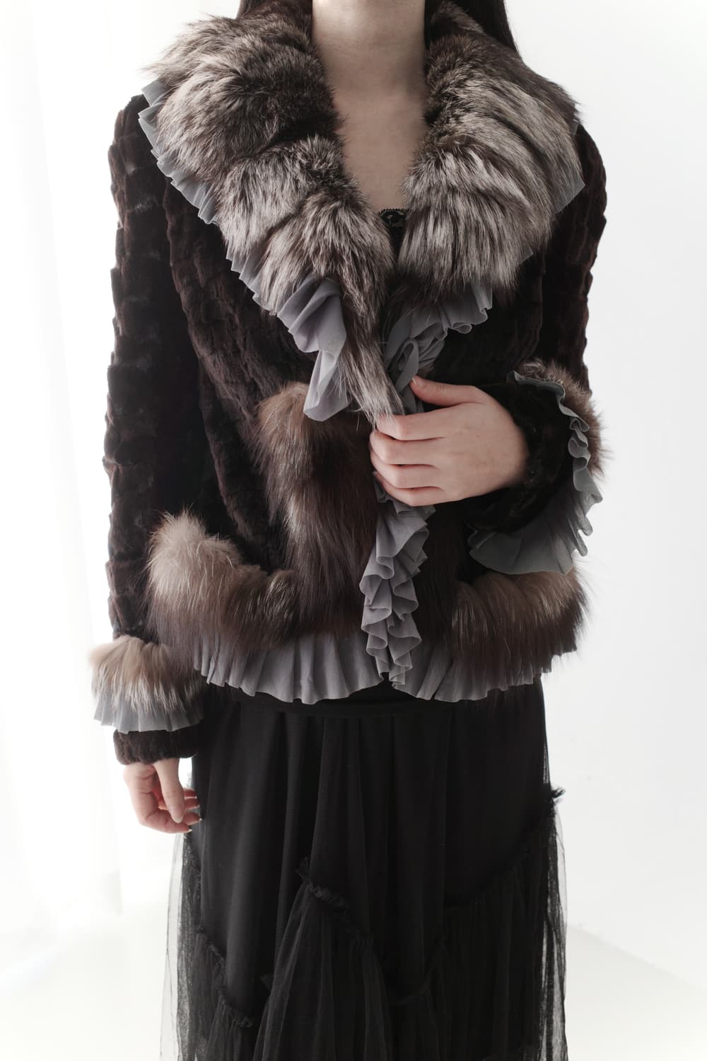 real fur frill jacket 상품이미지8