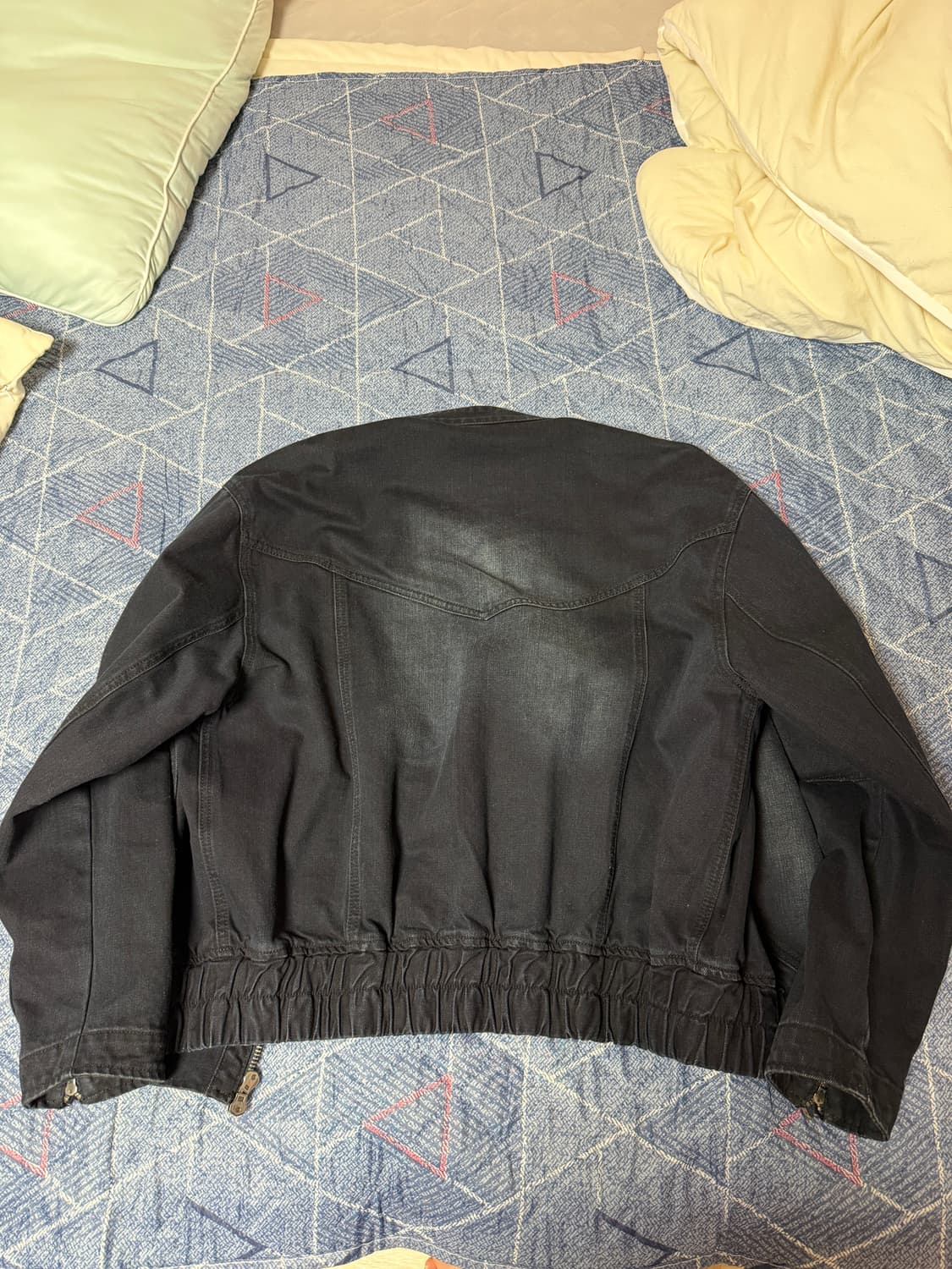 (M) 일꼬르소 워시드 브러쉬 데님 점퍼 다크네이비 상품이미지3