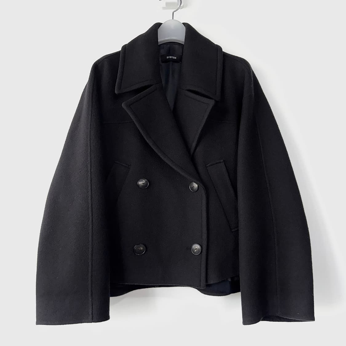 시스템 울 캐시미어 하프 코트 상품이미지1