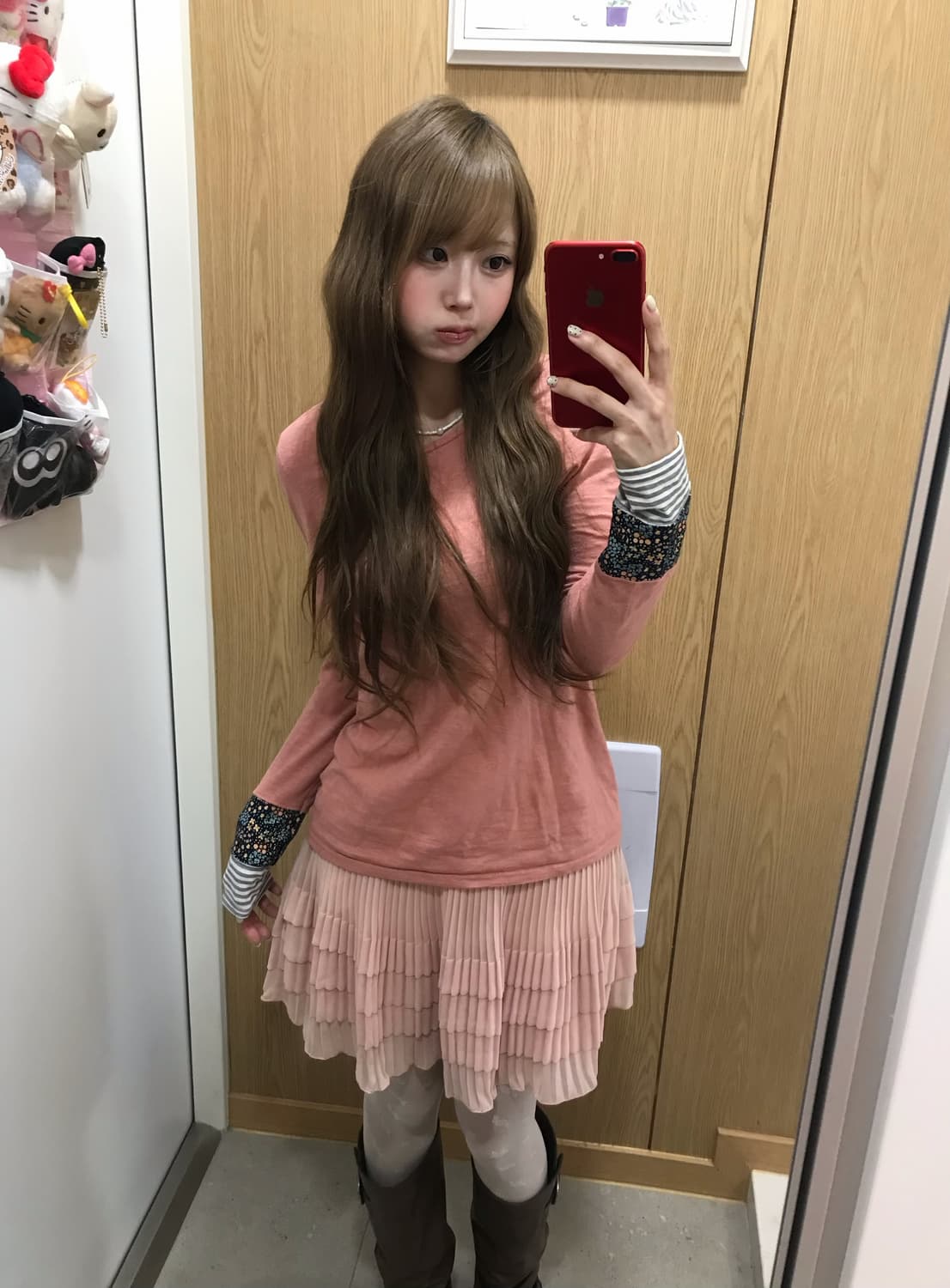 핑크 잔꽃 하구미 히메 모리 리즈리사st 코디세트 상품이미지3