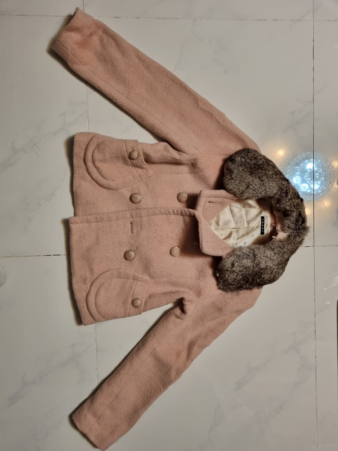 잉그 토끼털 울 반코트 상품이미지2