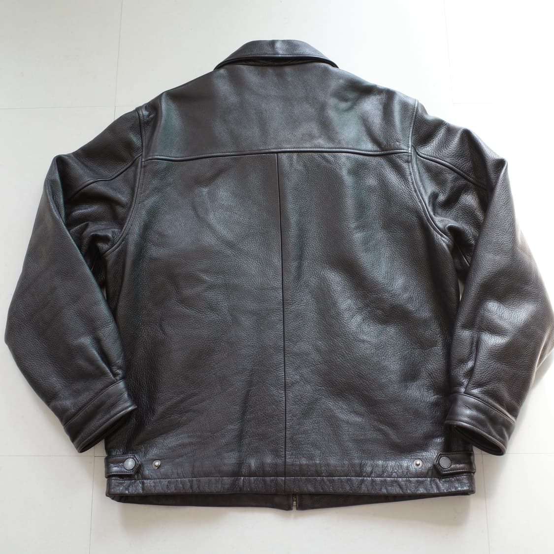 90s 페리엘리스 퀼팅안감 가죽 블루종 PERRY ELLIS  상품이미지8