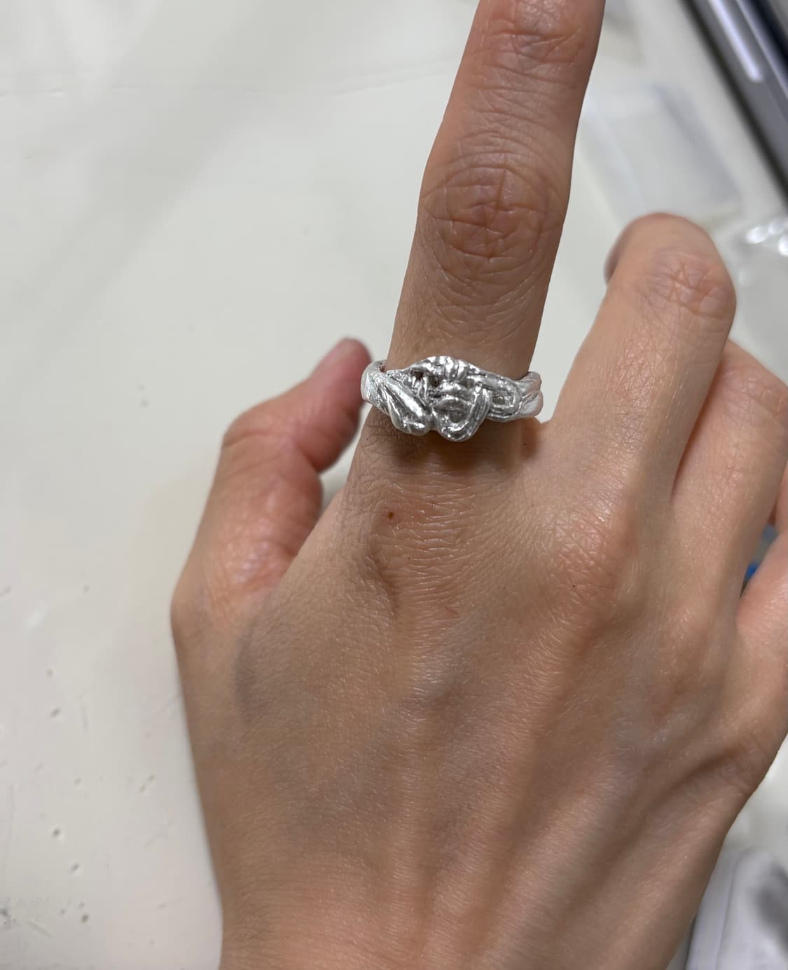 실버 볼드 오리엔탈 매듭 반지 상품이미지2