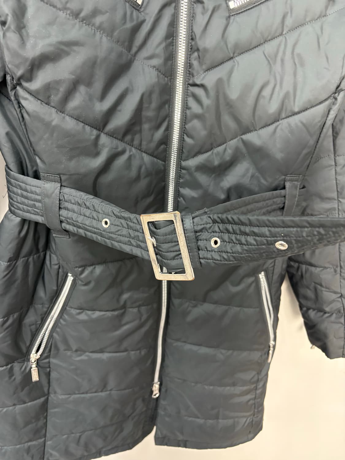 바버 퀄팅 벨트 롱패딩 A3000 상품이미지3