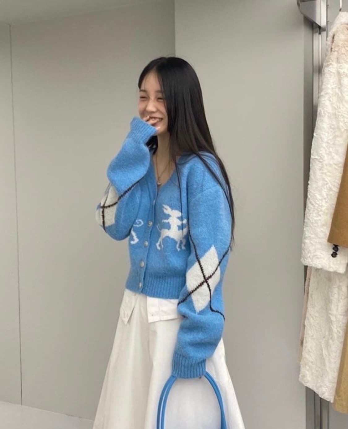 문스워드 moonsward 스카이 래빗 알파카 가디건 상품이미지5