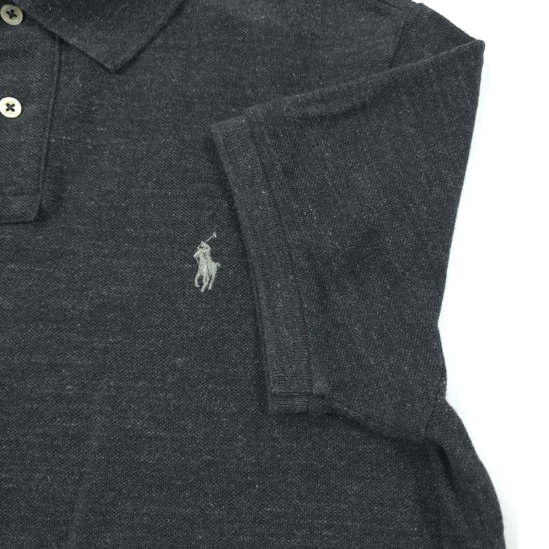 폴로 랄프로렌 클래식슬림핏 코튼 반팔카라티 그레이 (M) 상품이미지3
