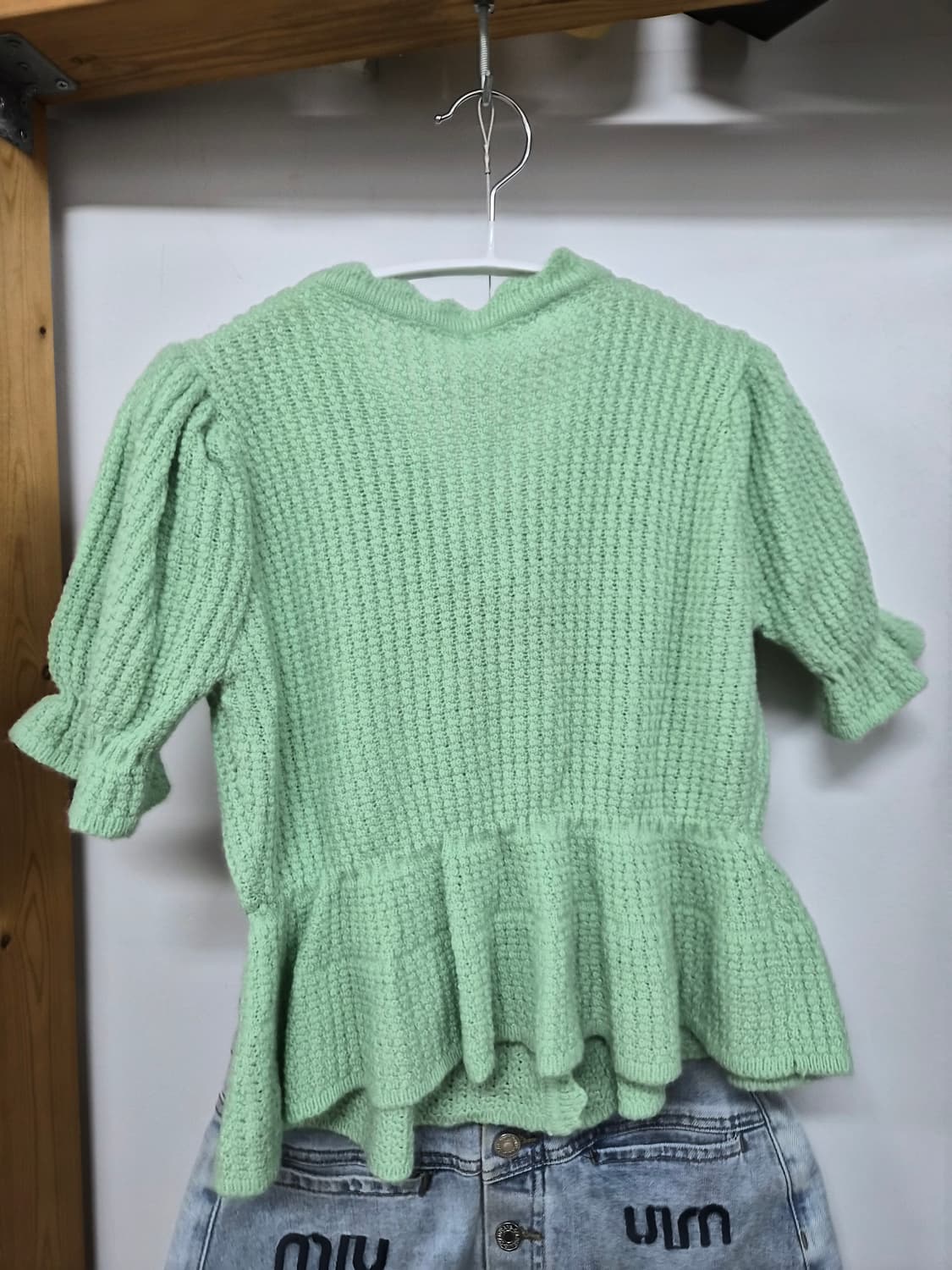 ab plus 퍼프 반팔 니트 가디건 상품이미지6