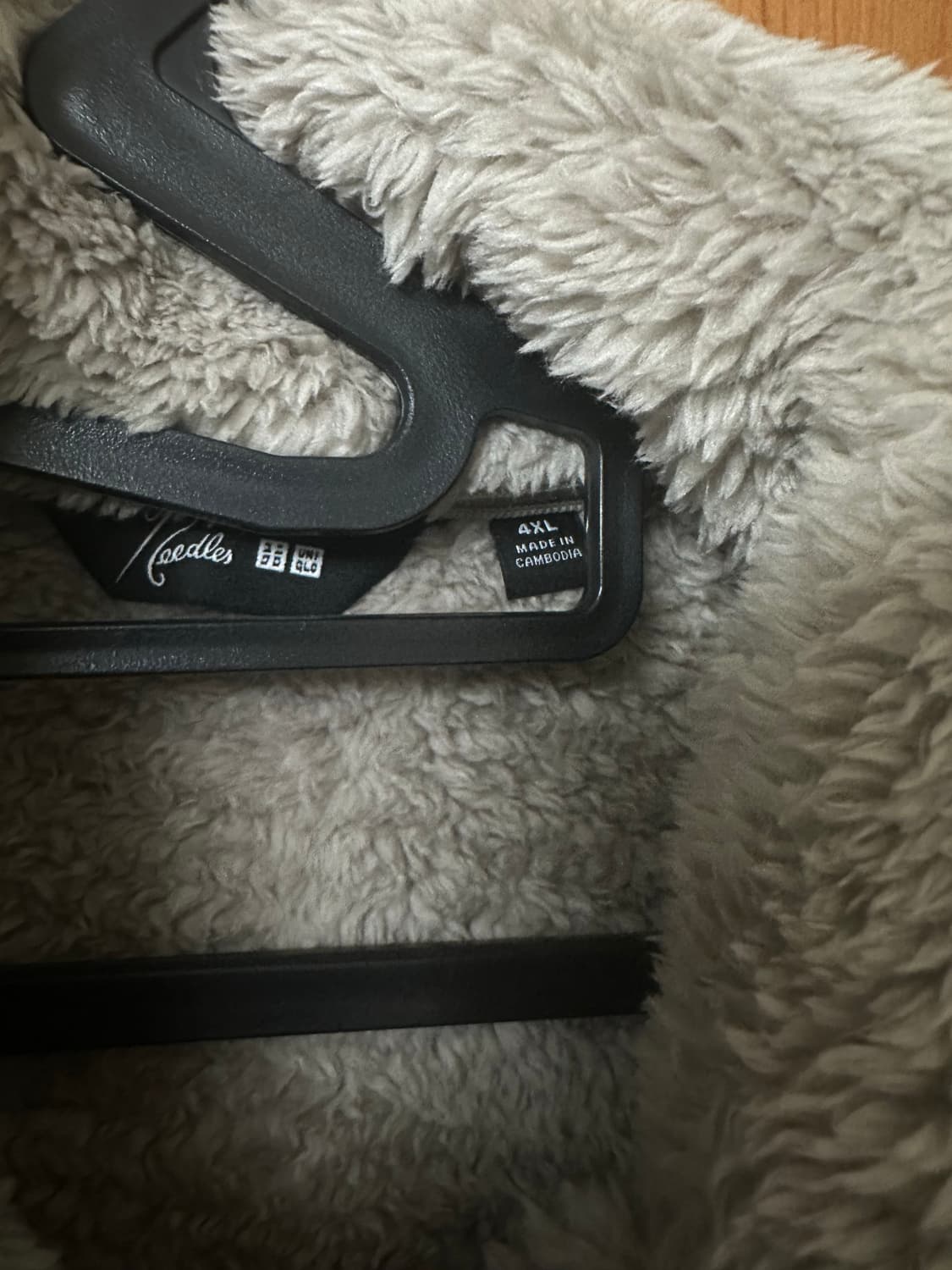 [4XL/새제품] 유니클로 니들스 후리스 풀집재킷 베이지 상품이미지4