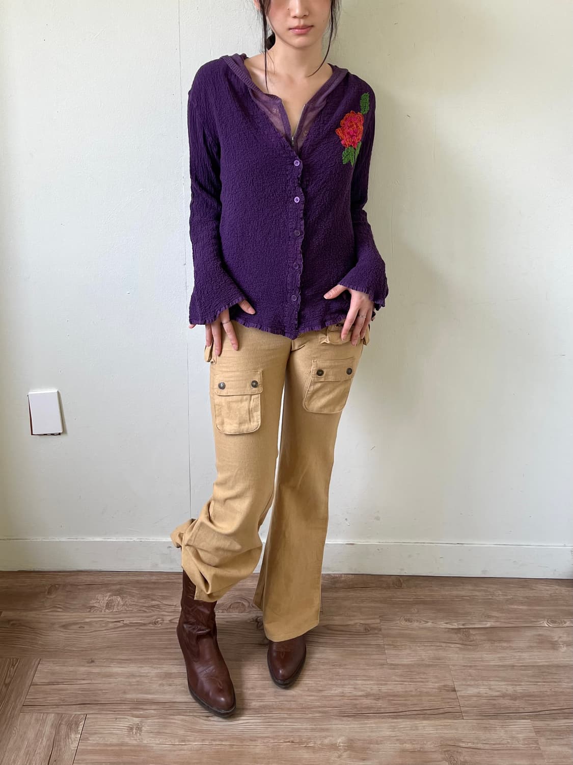 ME Issey Miyake 아트 쭈글이 아트 가디건 상품이미지7