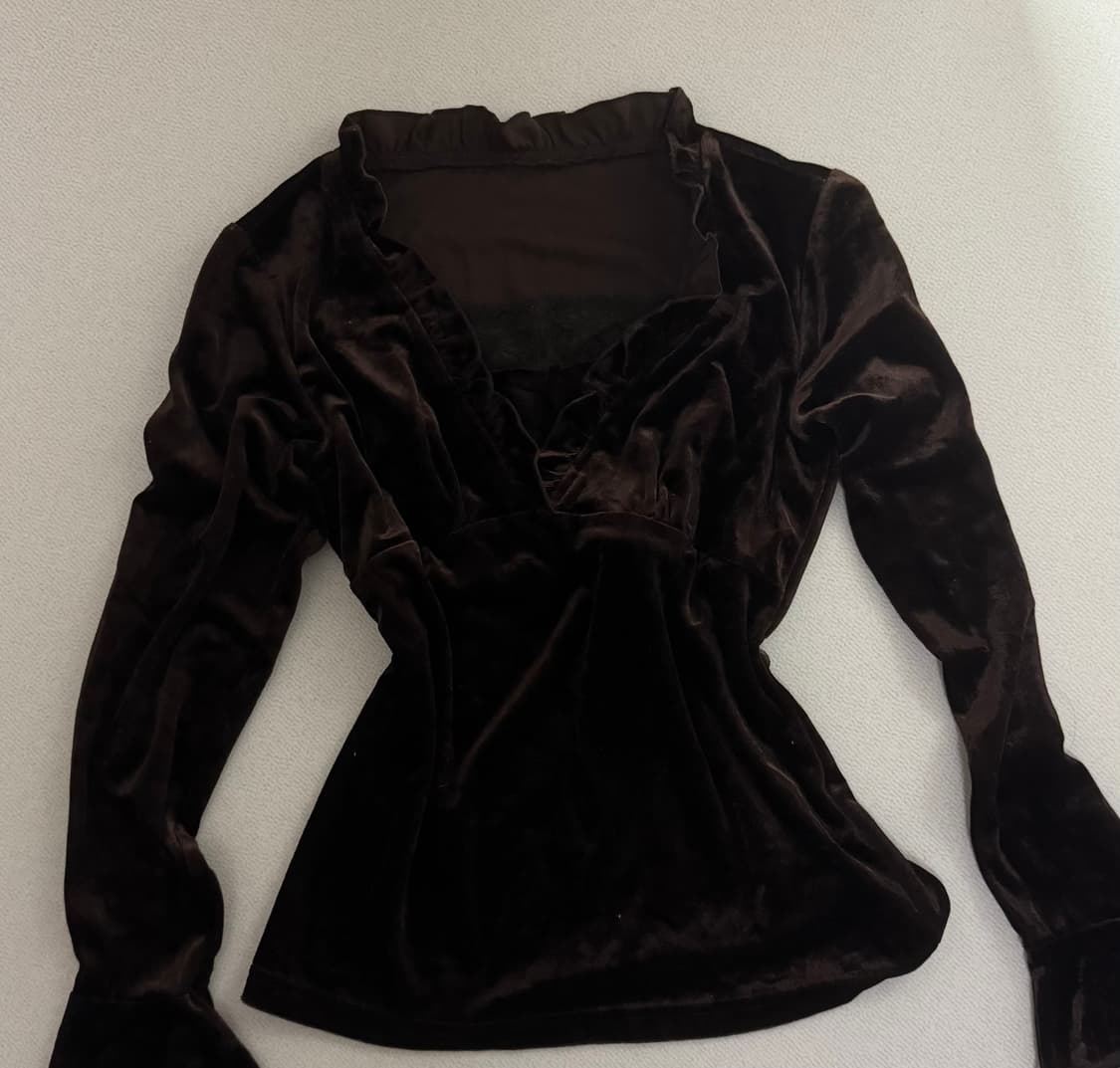 벨벳 갸루깔 공겜여주 롱슬리브 상품이미지1