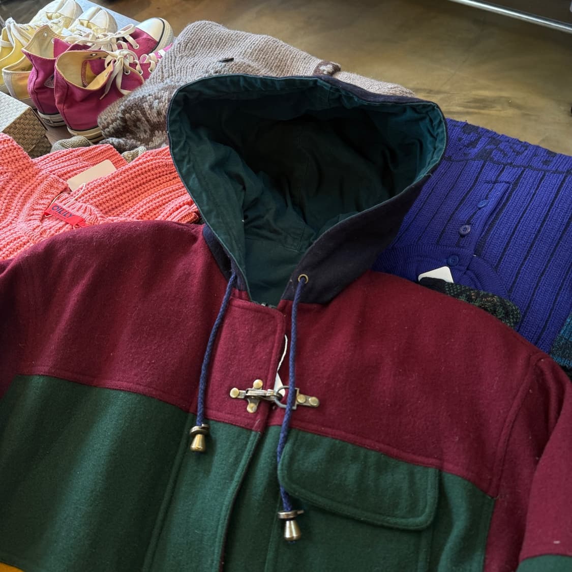 BRAETAN 인도생산 배색 파이어후크 디테일 리버서블 코트 자켓 상품이미지3