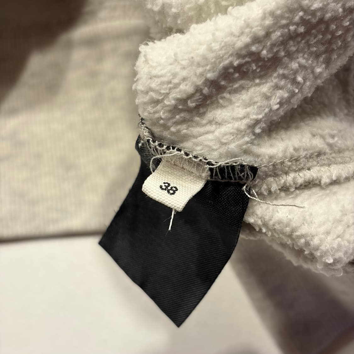 [38] 이자벨마랑 뽀글이 로고 후드티 오트밀 그레이 C379 상품이미지7