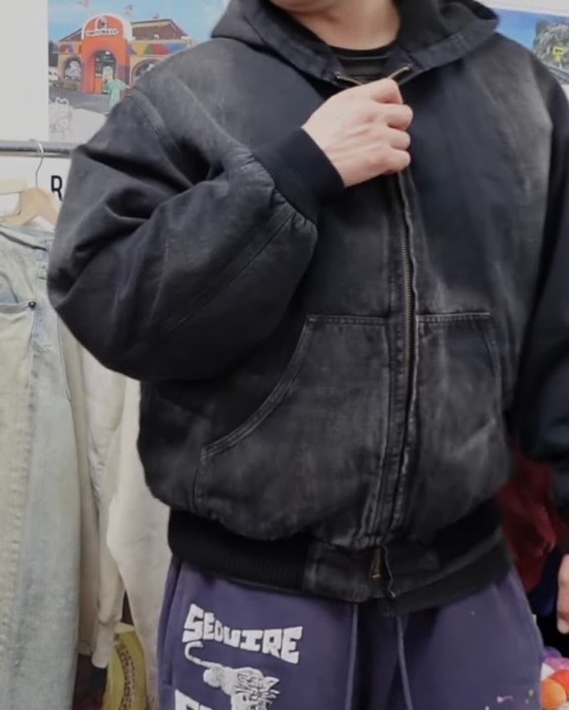 [2] 급처 아프레쎄 실크 린넨 후드 파카 상품이미지2