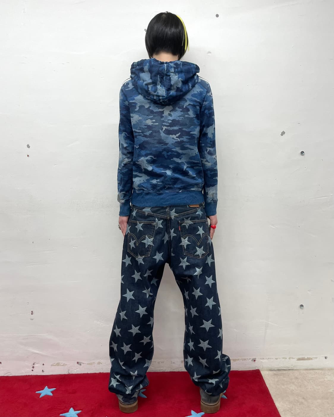 Blue Camo Stripe Hooded Zip-Up  상품이미지5