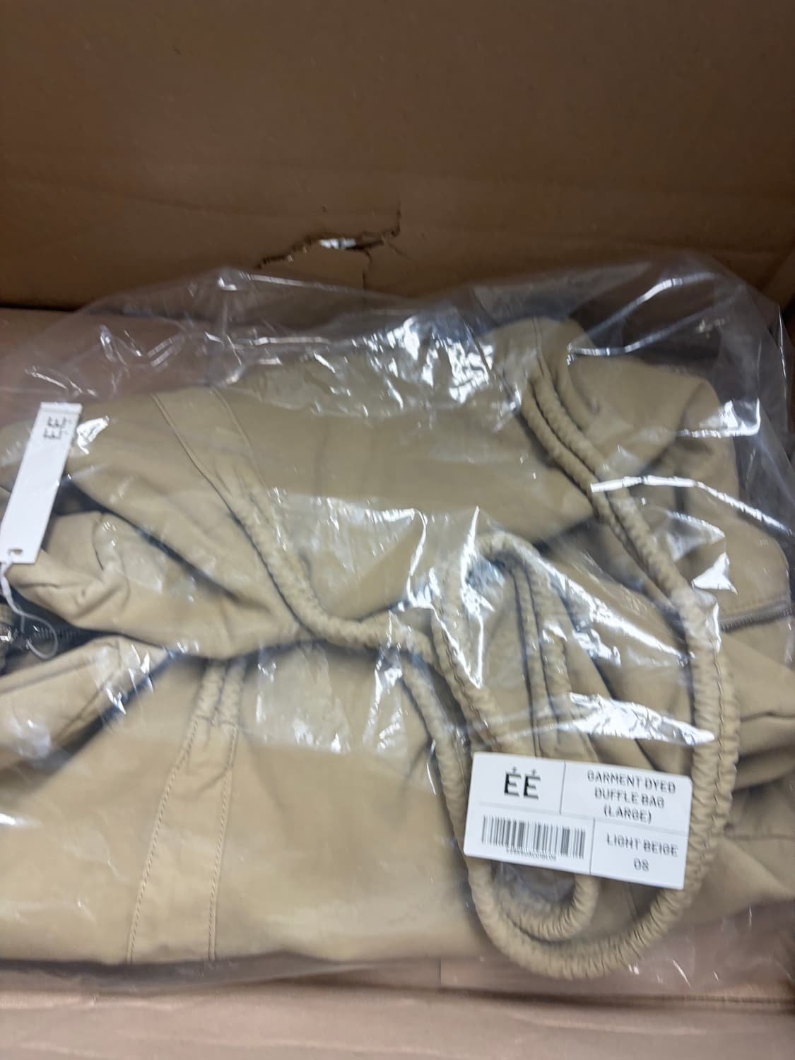 누마레ee 가먼트 다이드 더플백 라지 라이트 베이지 미개봉 새제품 판매 상품이미지1