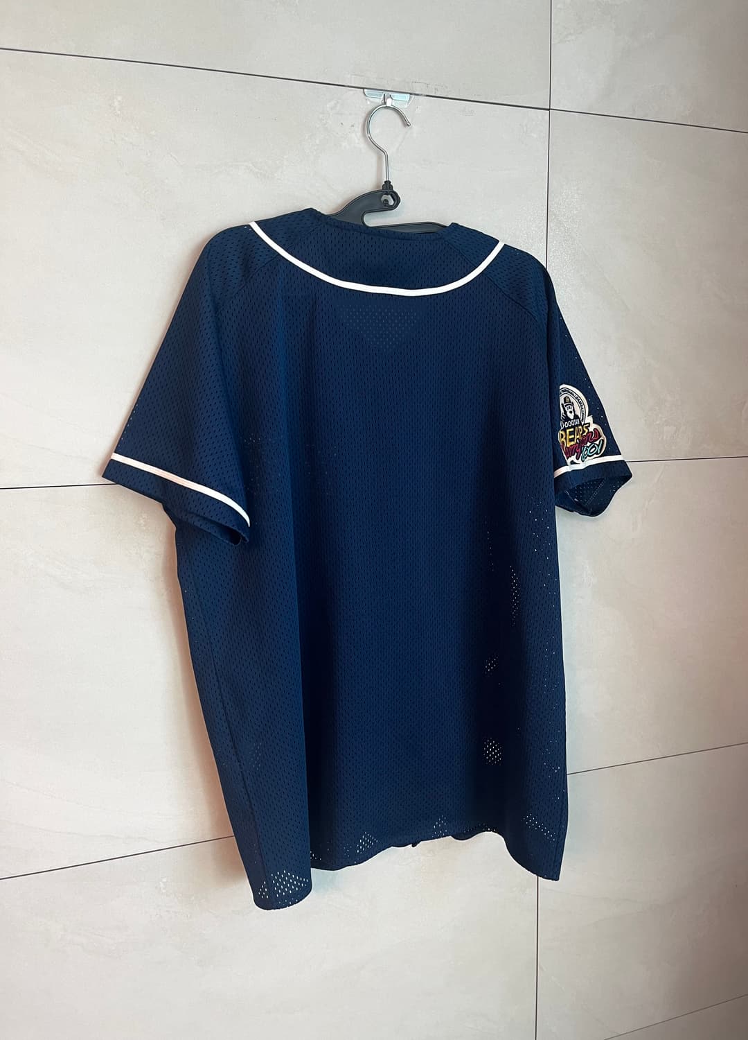 2001 두산베어스 한국시리즈 우승 원정 반달 노마킹 유니폼 (95) 상품이미지3