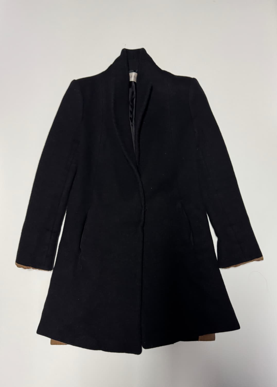 여성 한섬 SJSJ 캐시미어 혼용 양모 코트 블랙 44 ~ 55 상품이미지1