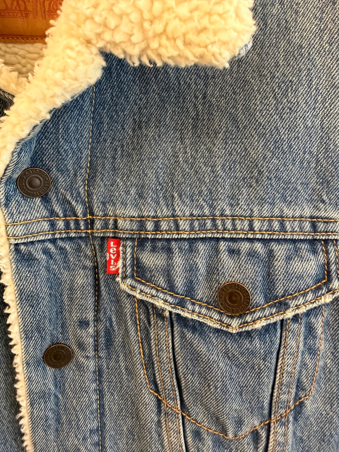 리바이스 양털 데님 자켓 S 상품이미지3