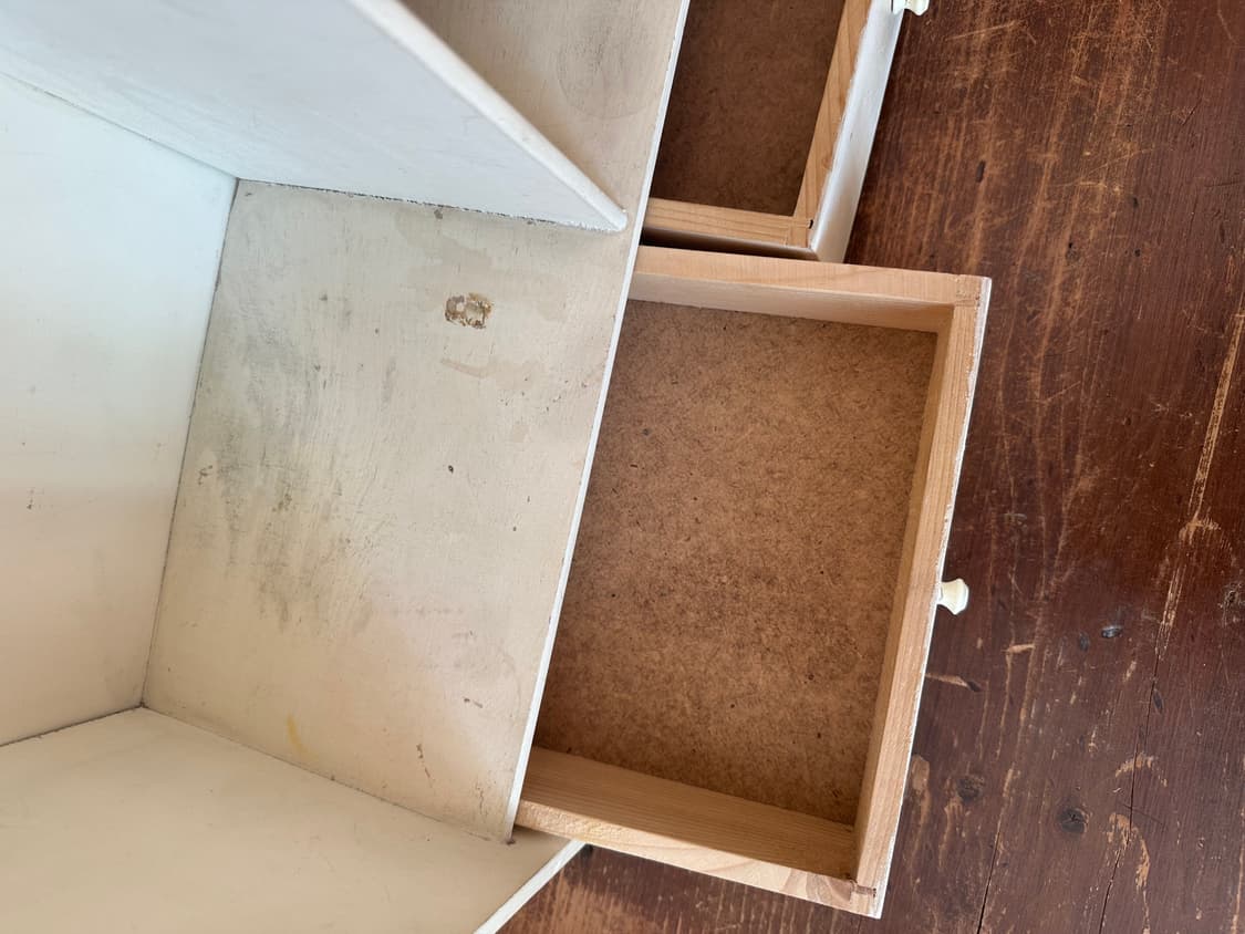 독일)빈티지 우드 크림색 벽선반 상품이미지3