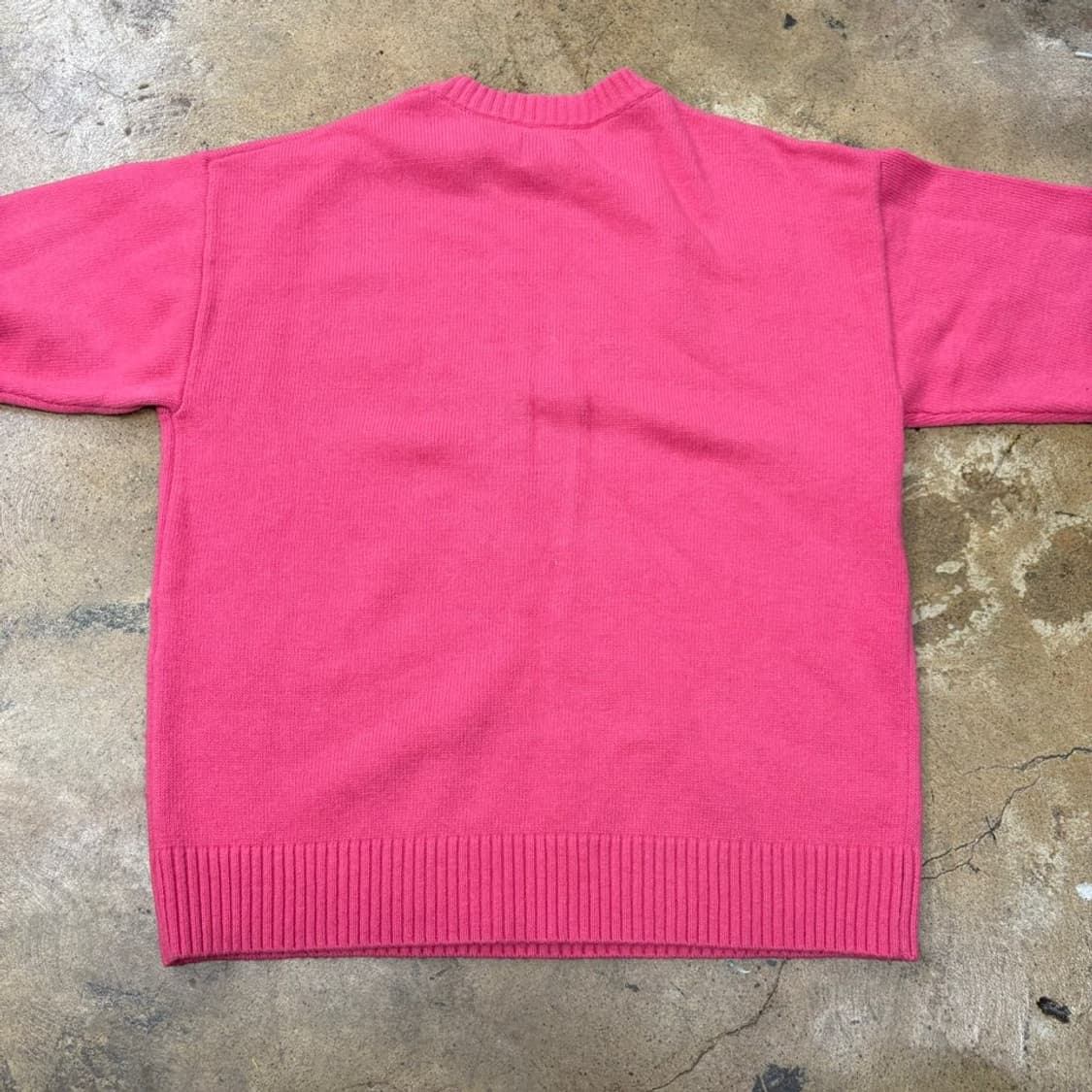 리 핫 핑크 빅로고 니트  상품이미지4