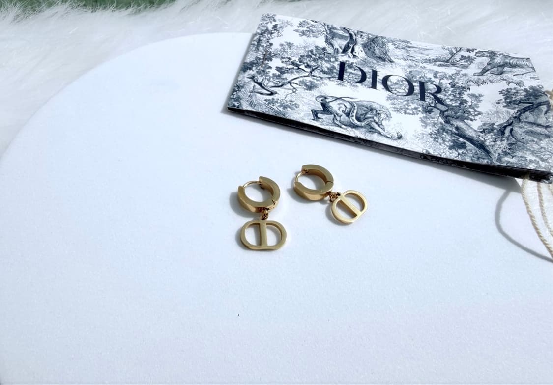 디올 골드 심플 아어링 상품이미지2