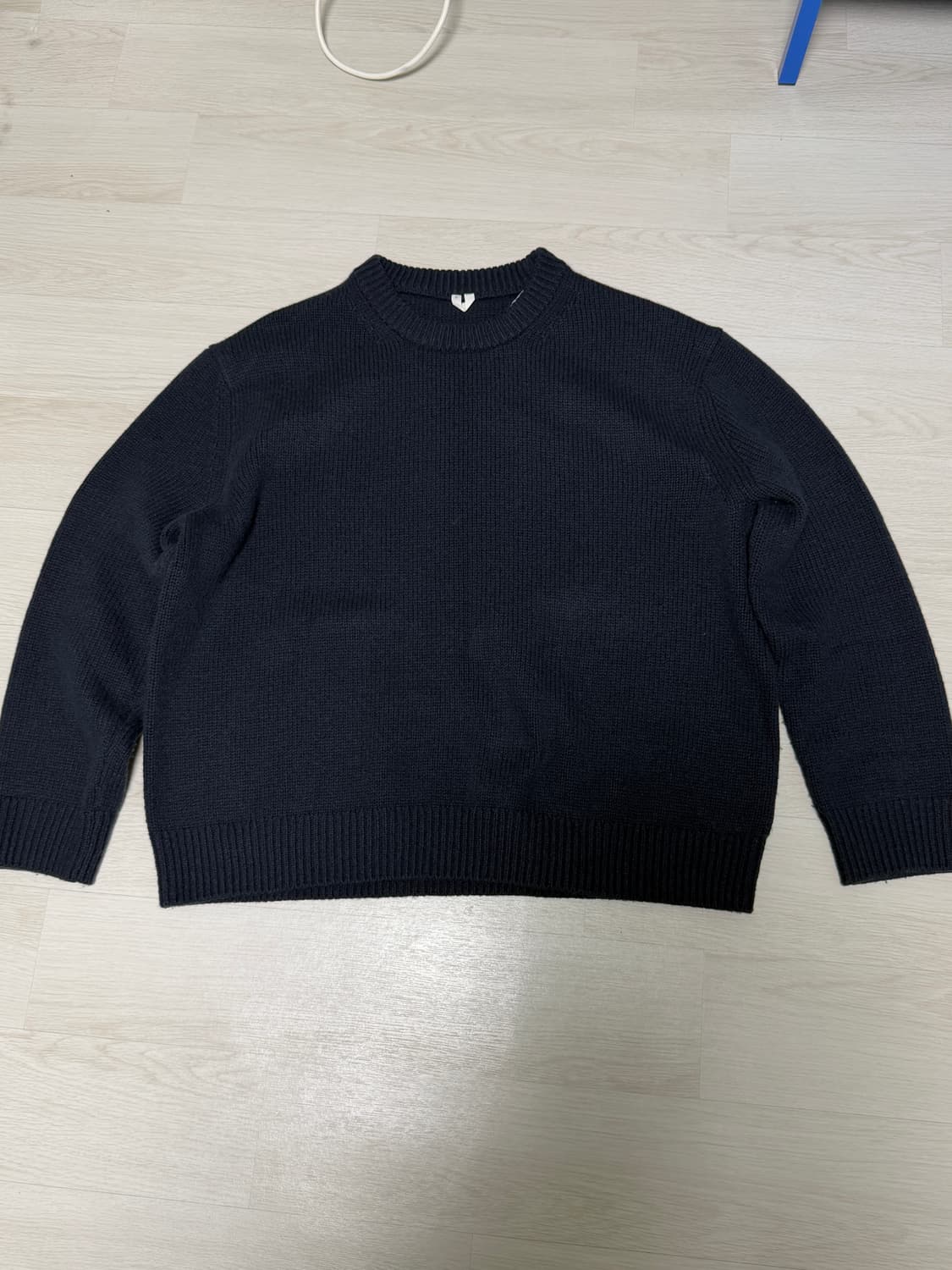 아르켓 헤비니트 울 스웨터 네이비 상품이미지1