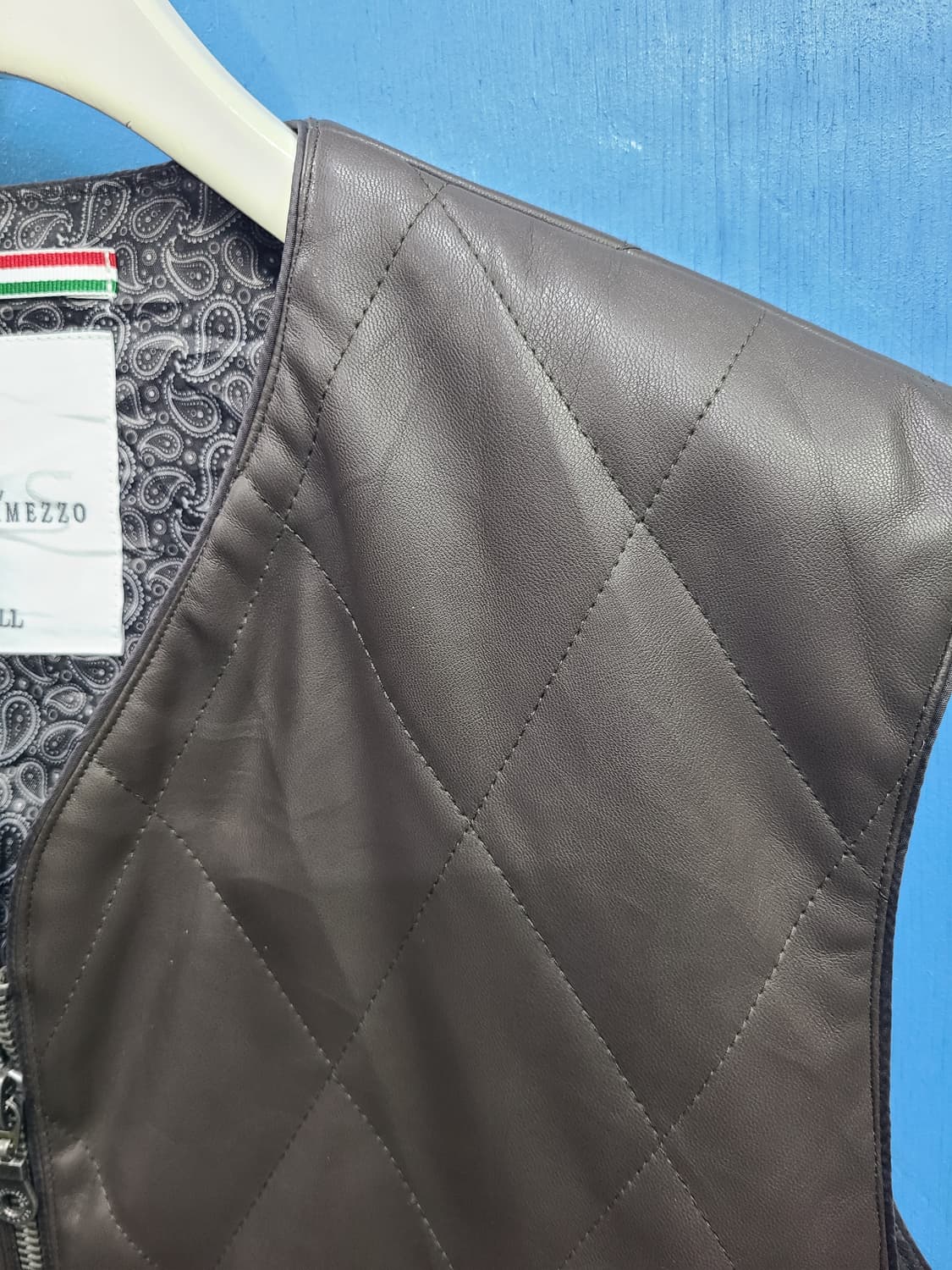 희귀 일본판 인터메조 가죽조끼 like아메카지 상품이미지4