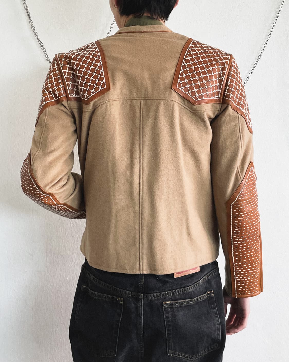 사스콰치패브릭스 사시코 레더패치 울 라이더 자켓 상품이미지4