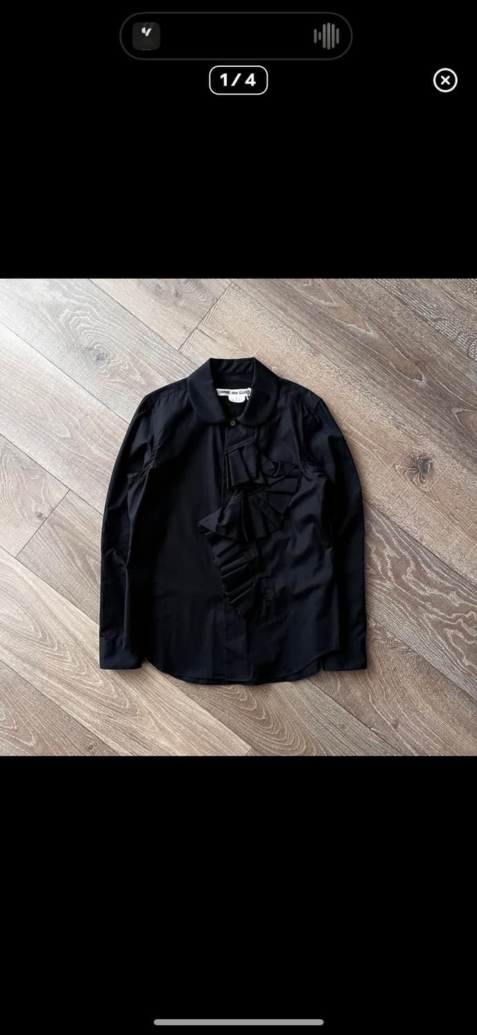 꼼데가르송 셔츠 wavy ruffle docking blouse  상품이미지1