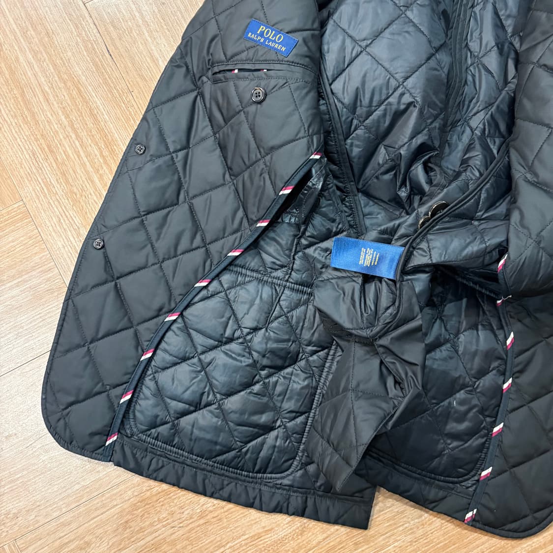 폴로 랄프로렌 우먼즈 블랙 패디드 블레이저 자켓 상품이미지7
