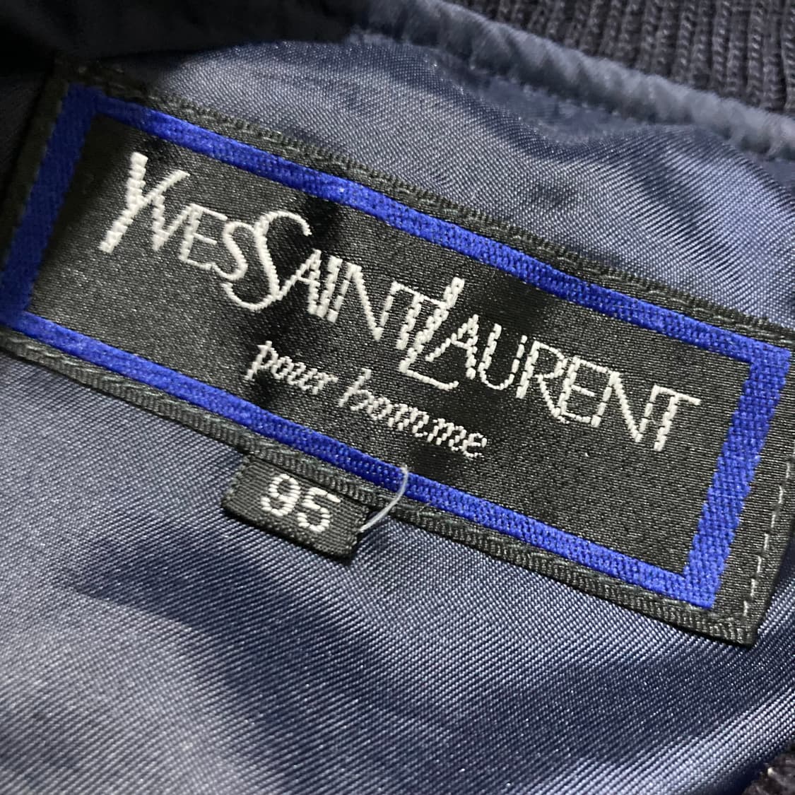 [L] 입생로랑 ysl 빈티지 체크 블루종 자켓 상품이미지3