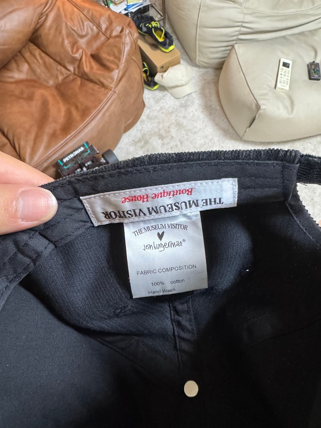 더뮤지엄비지터x존버거맨 핑키윙키&찰리 볼캡 블랙 상품이미지3