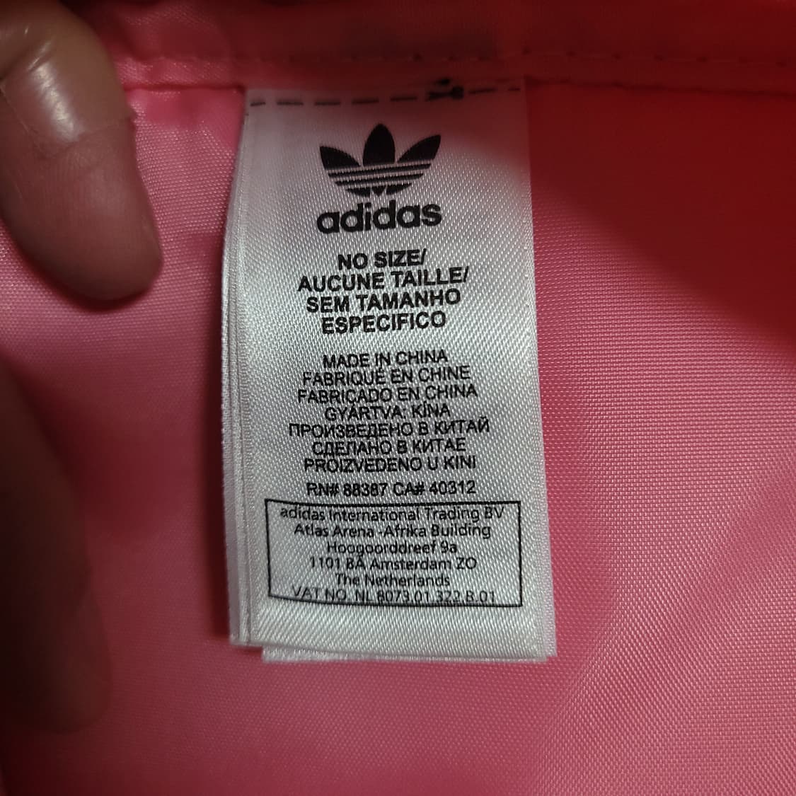 ADIDAS 아디다스 빅로고 핑크 백팩 가방 상품이미지6