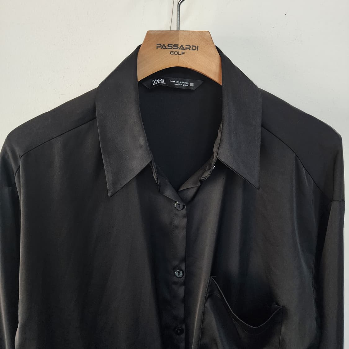 자라 블랙 실크 셔츠형 자켓 상품이미지2