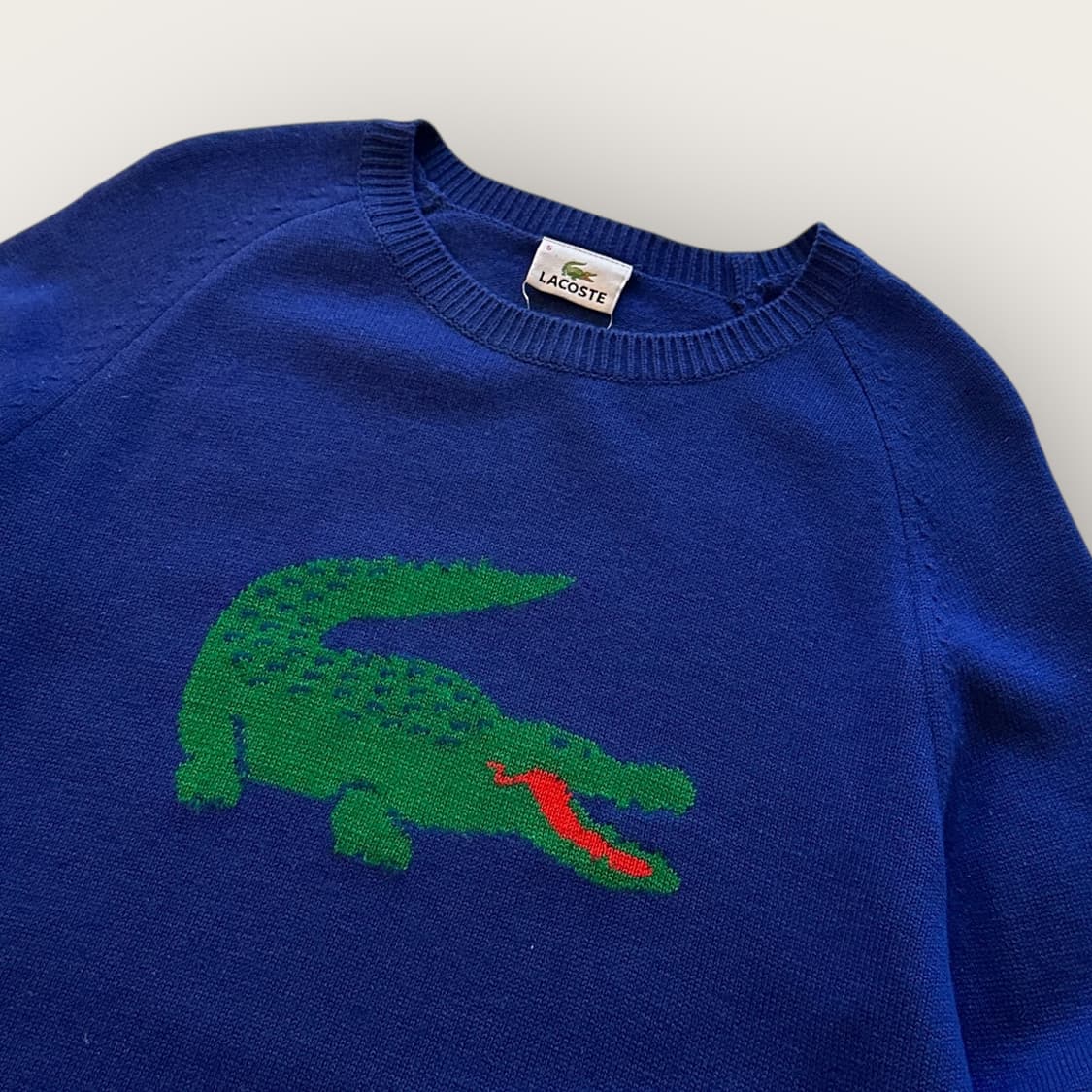 라코스테 코발트블루 빅로고 니트 상품이미지2