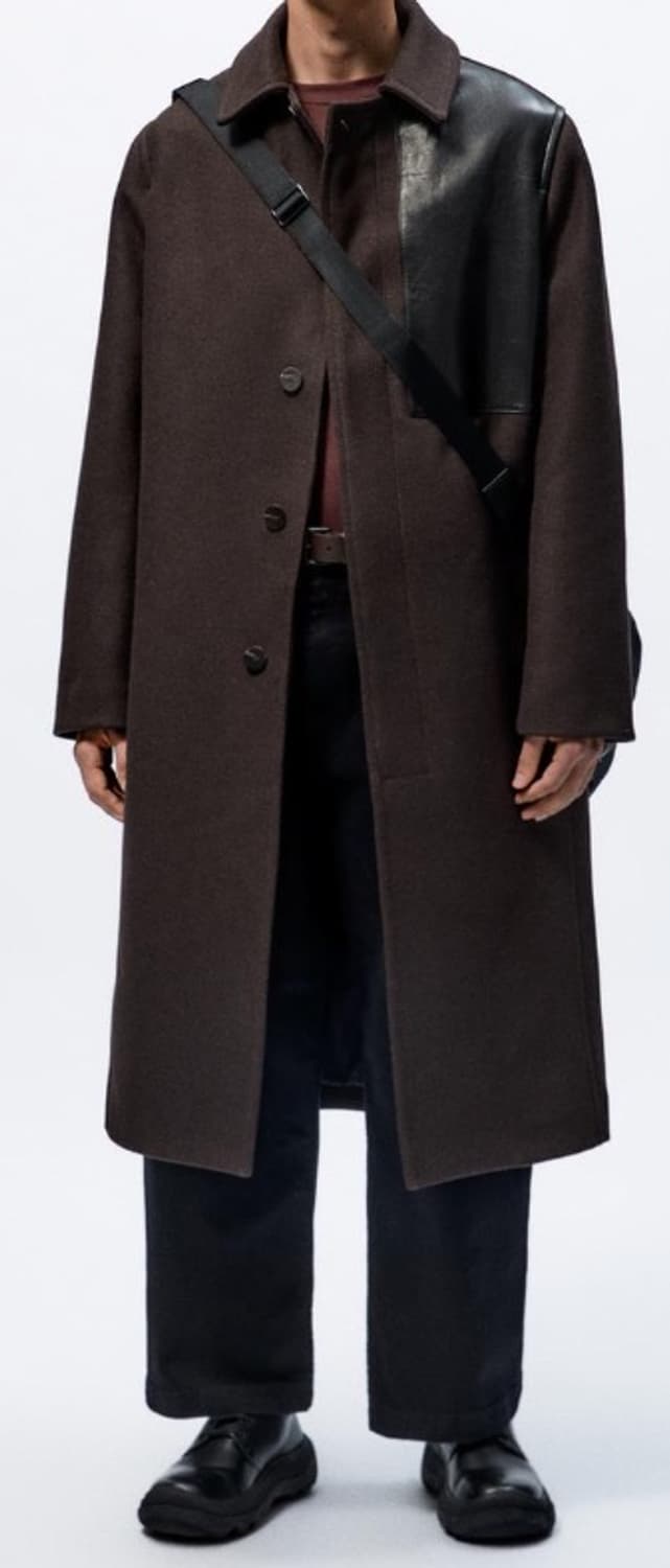 [S]자라x스튜디오니콜슨 레더 패치 코트 팝니다.  상품이미지1