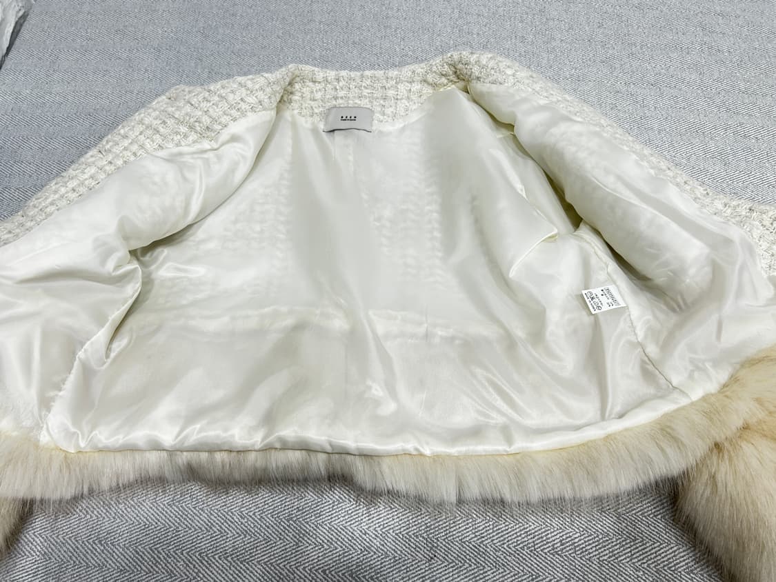 Been 화이트 퍼 트위드 자켓 상품이미지7