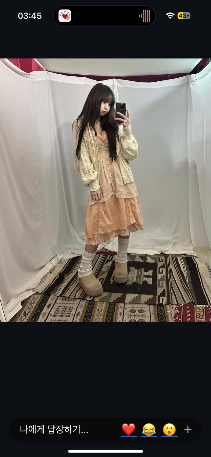스윙잉서울 빈티지 코랄 원피스 상품이미지4