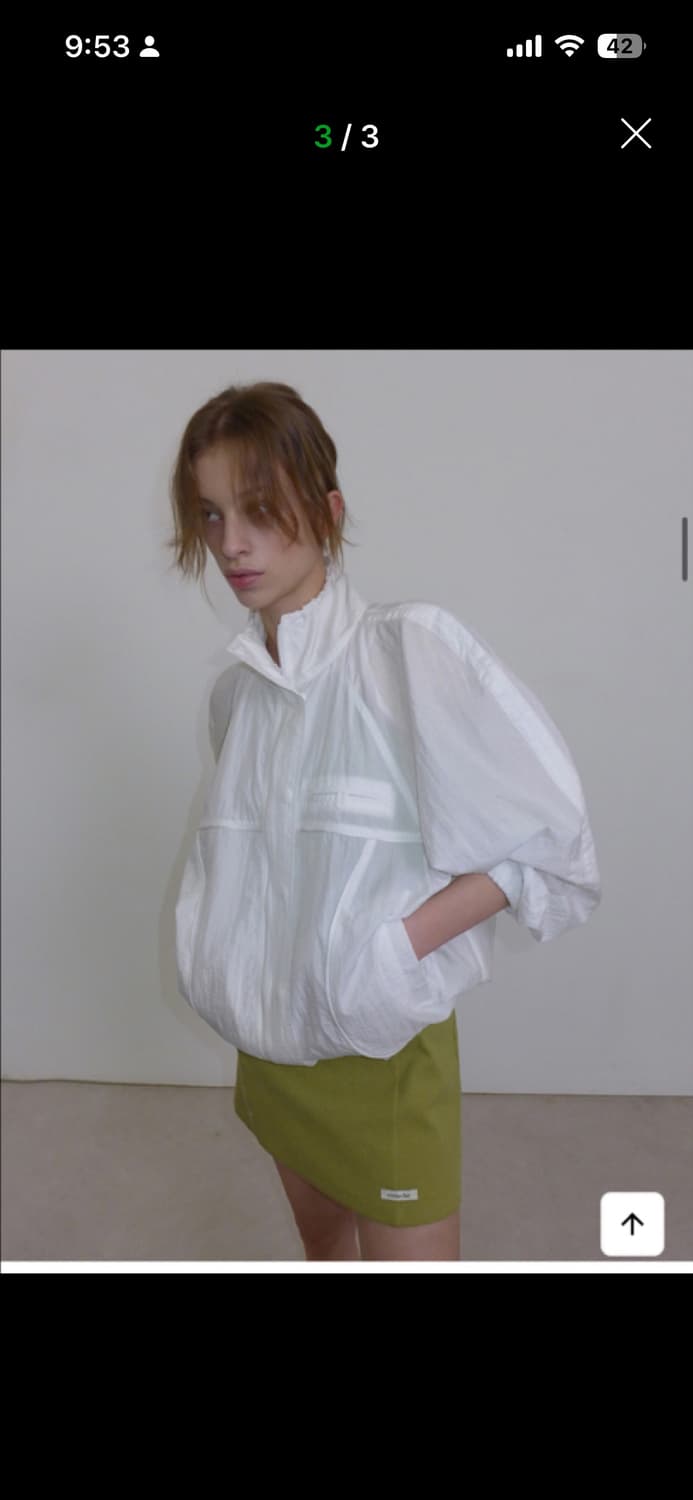 오버듀플레어 ROUNDED SHOULDER NYLON JACKET_WHI 상품이미지3