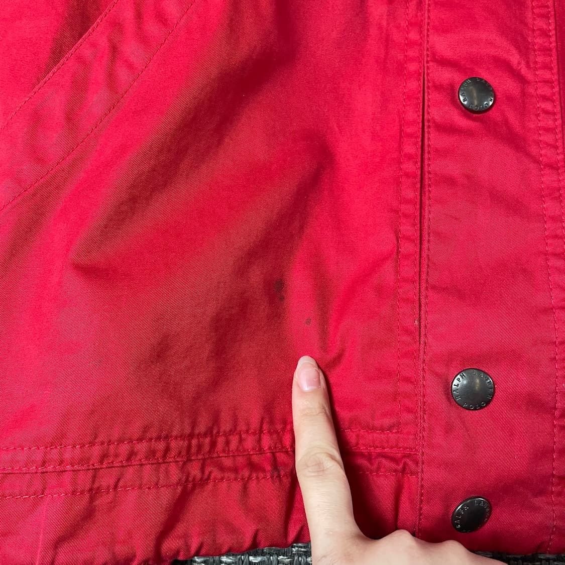 폴로랄프로렌 레드 스트링 후드 자켓 S 상품이미지5