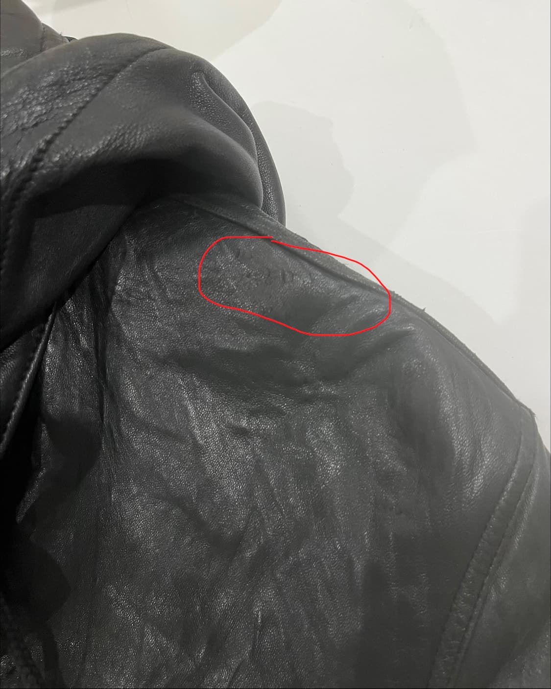 90s vtg leather hood coat (sheep skin) 상품이미지8